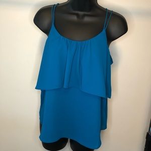 XS Express One Eleven Blue Spaghetti Strap Top-#C3